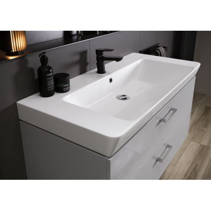Cersanit S801-338-DSM - Závesná kúpeľňová skrinka s umývadlom LARA 46x80 cm biela