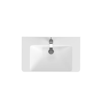 Cersanit S801-338-DSM - Závesná kúpeľňová skrinka s umývadlom LARA 46x80 cm biela