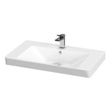 Cersanit S801-338-DSM - Závesná kúpeľňová skrinka s umývadlom LARA 46x80 cm biela