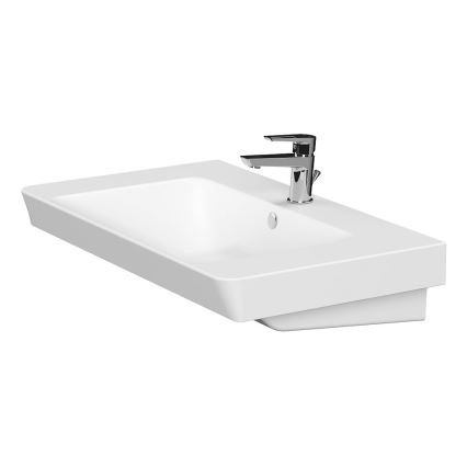 Cersanit S801-338-DSM - Závesná kúpeľňová skrinka s umývadlom LARA 46x80 cm biela
