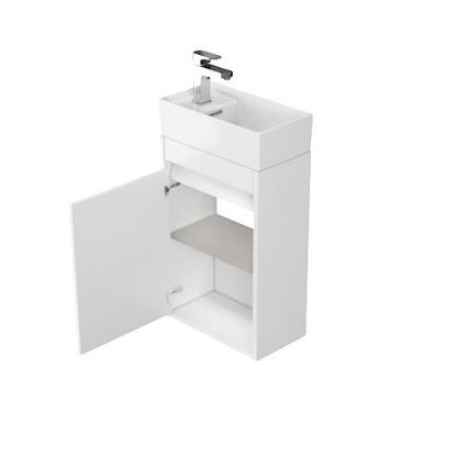 Cersanit S924-001 - Kúpeľňová skrinka pod umývadlo BARBARA 59,3x39,2 cm lesklá biela