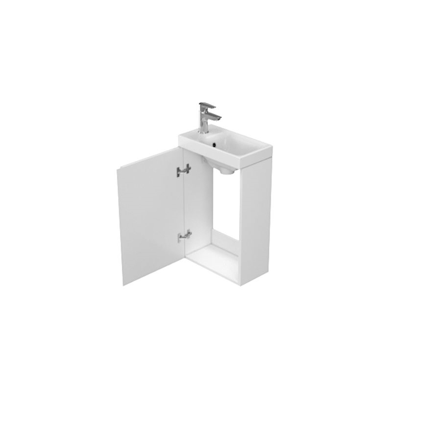 Cersanit S929-014 - Kúpeľňová skrinka pod umývadlo MEDDIE 59x39 cm lesklá biela