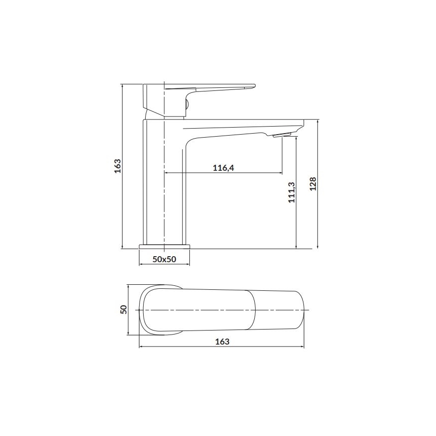 Cersanit S951-389 - Umývadlová batéria LARGA 16,3 cm zlatá