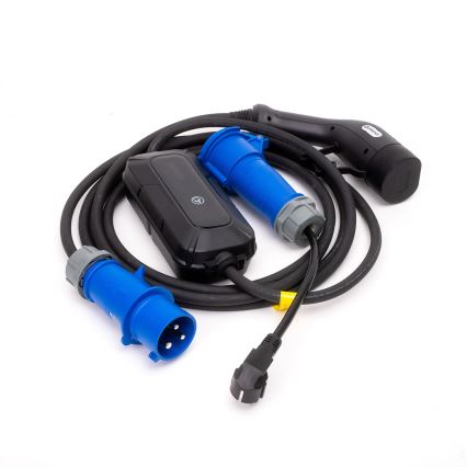 Cestovná nabíjacia stanica pre elektromobily EV/PHEV AC Type 2 32A/230V 7,4kW IP55 5m + adaptér 230V 3,7kW + puzdro