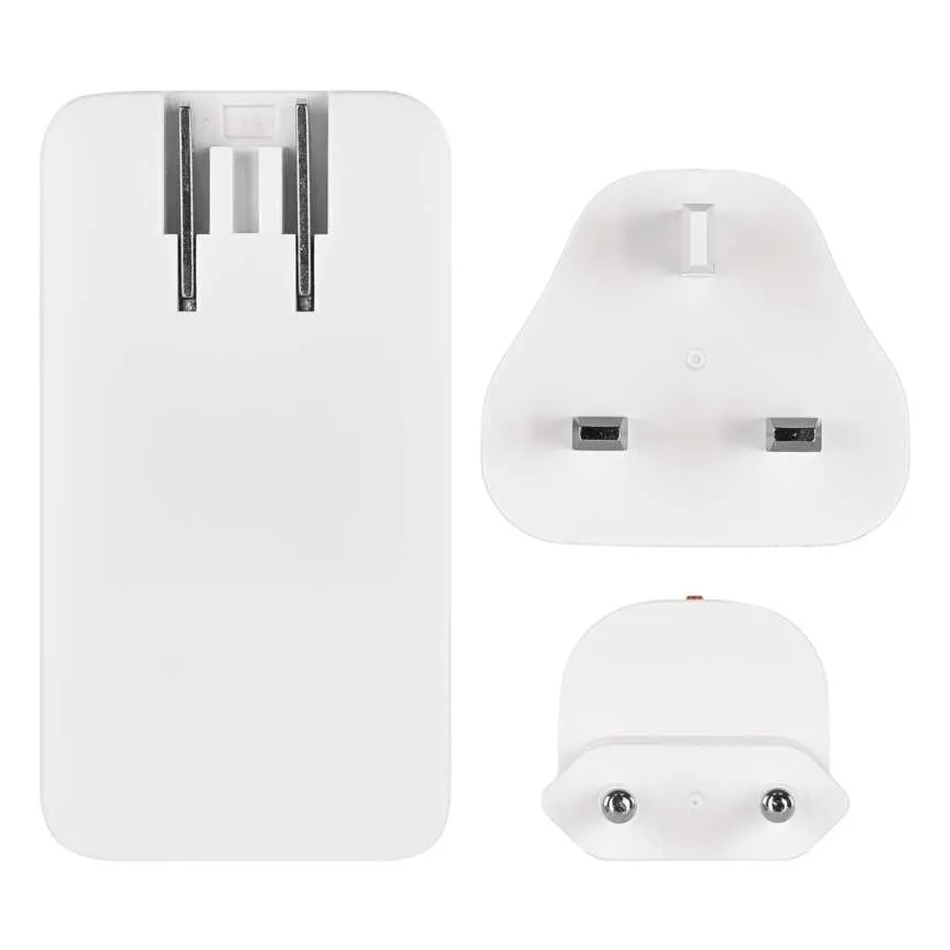 Cestovný adaptér s vymeniteľnými nástavcami USB GaN 100-250V