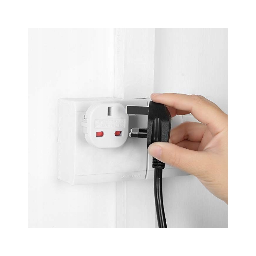 Cestovný adaptér UK/EU 230V biela