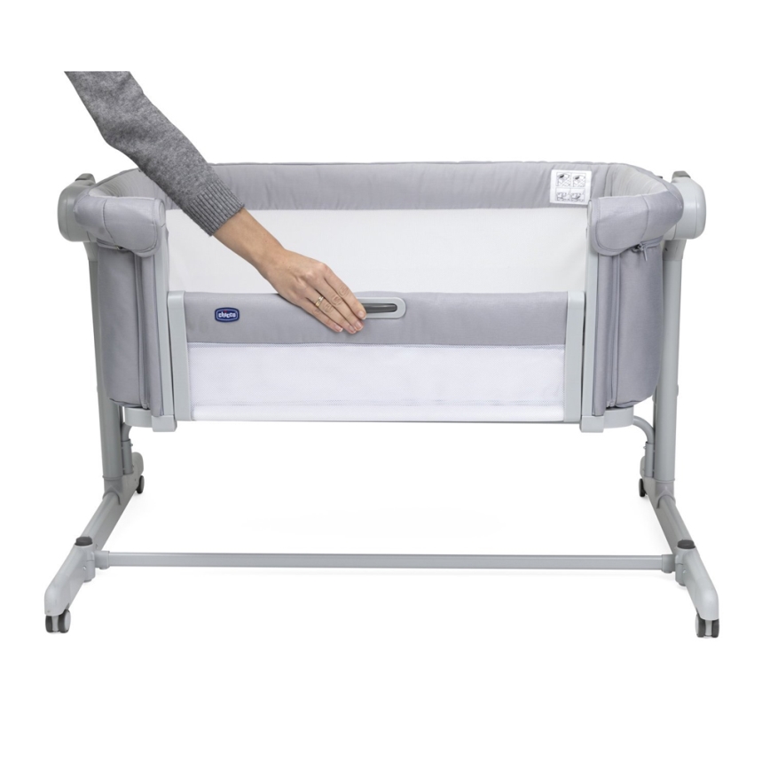 Chicco - Detská postieľka 2v1 NEXT2ME MAGIC EVO svetlošedá
