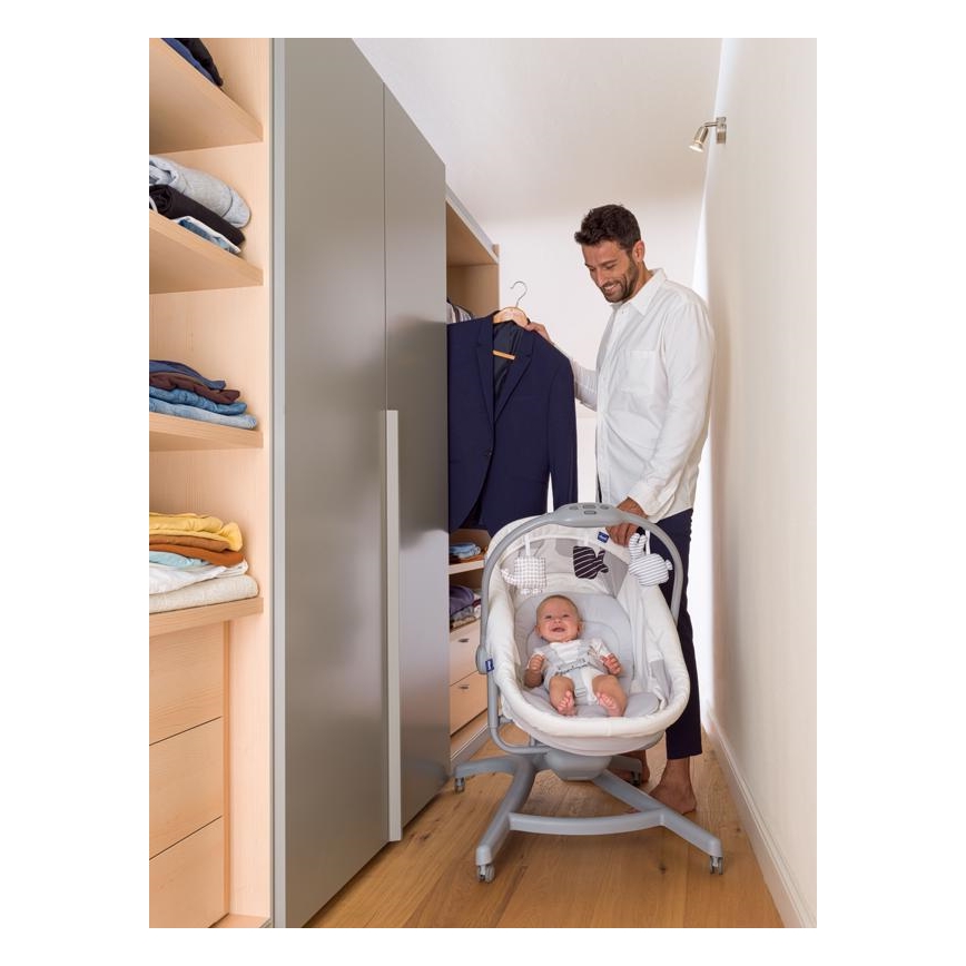 Chicco - Detská postieľka 4v1 BABY HUG šedá