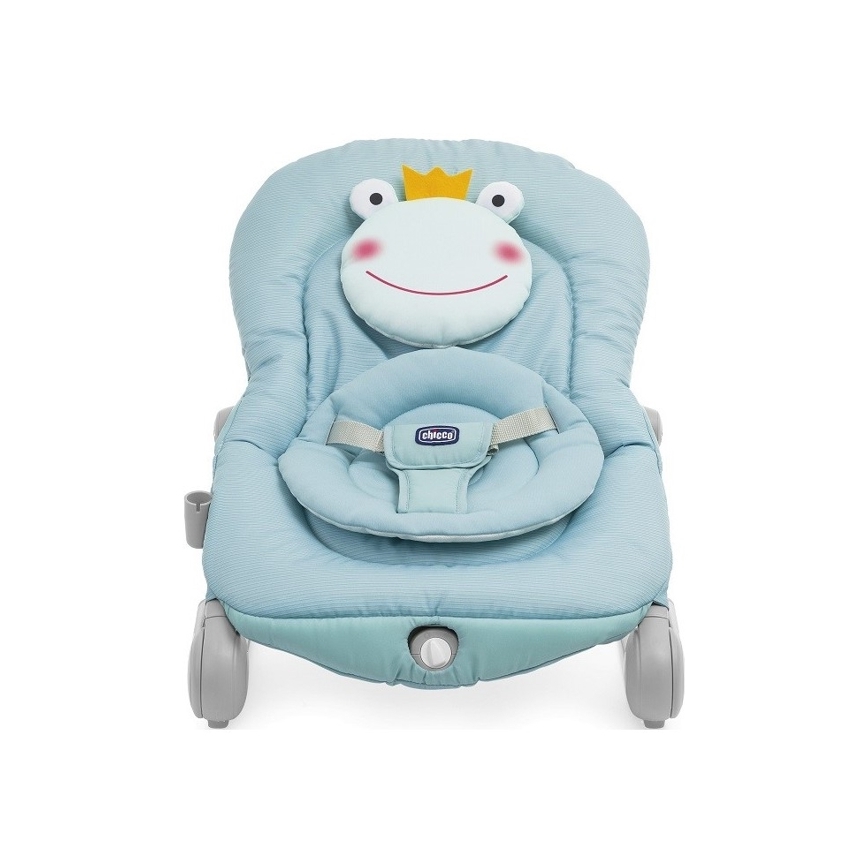 Chicco - Detské vibračné ležadlo s melódiou BALLOON Froggy 2xAA + 1xLR20 modrá