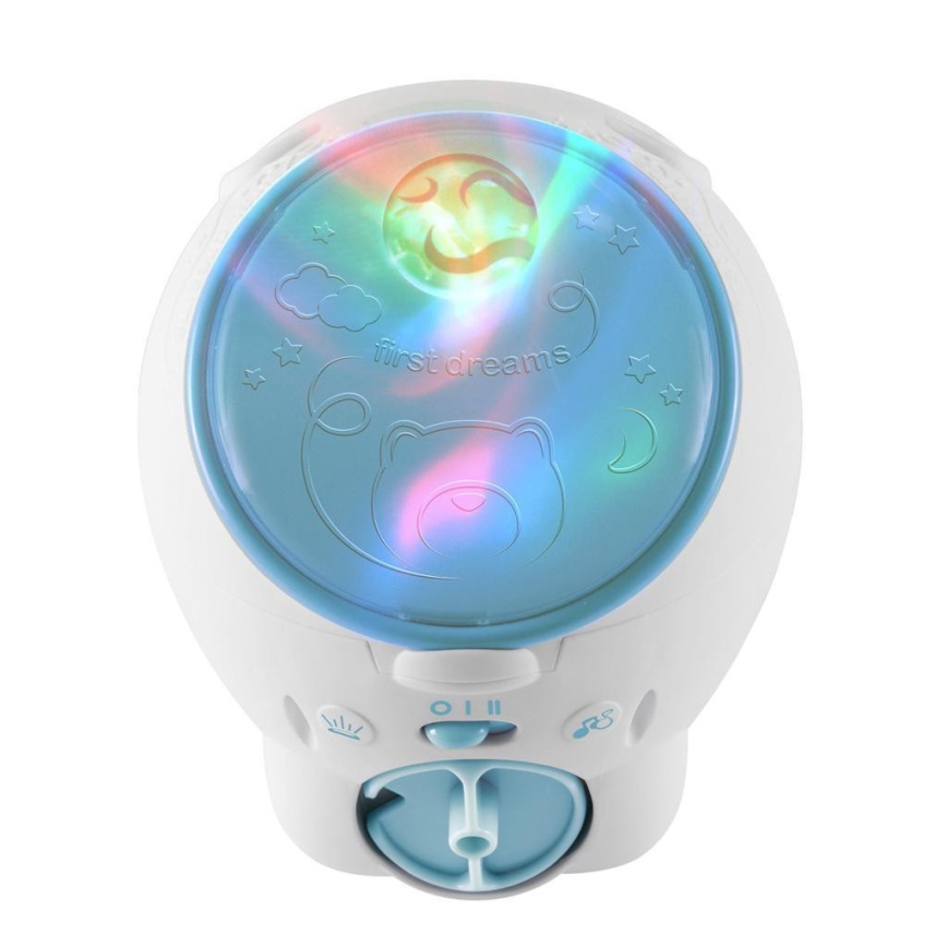 Chicco - Detský projektor 2v1 POLAR BEAR 3xAA modrá