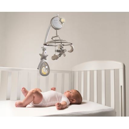 Chicco - Kolotoč nad postieľkou s melódiou 3v1 NEXT2DREAMS 3xAA šedá