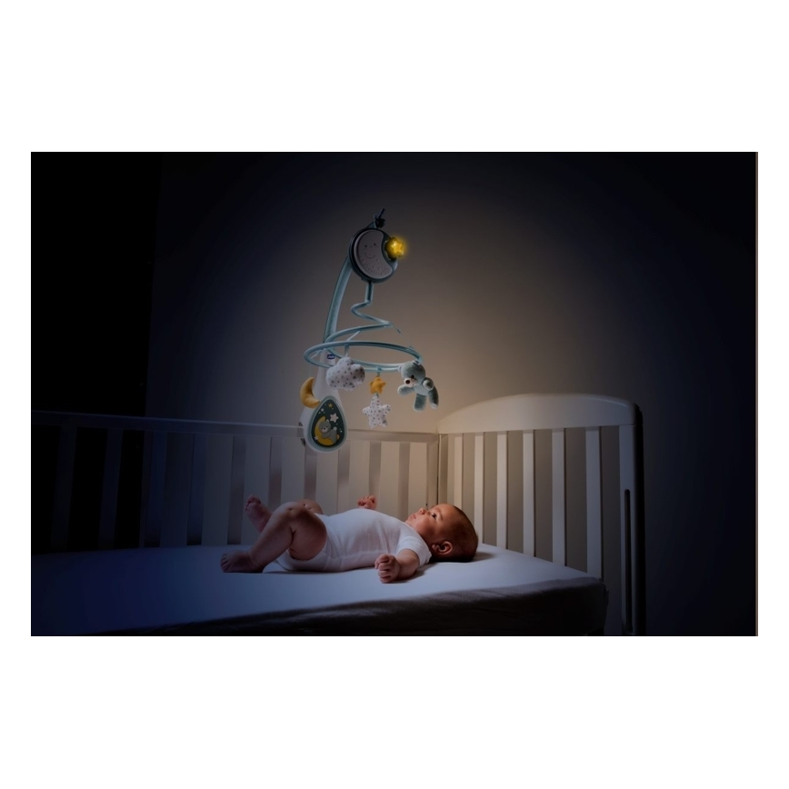 Chicco - Kolotoč nad postieľku s melódiou 3v1 NEXT2DREAMS 3xAA modrá