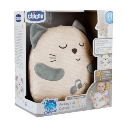 Chicco - Plyšová interaktívna hračka mačka 3xAAA