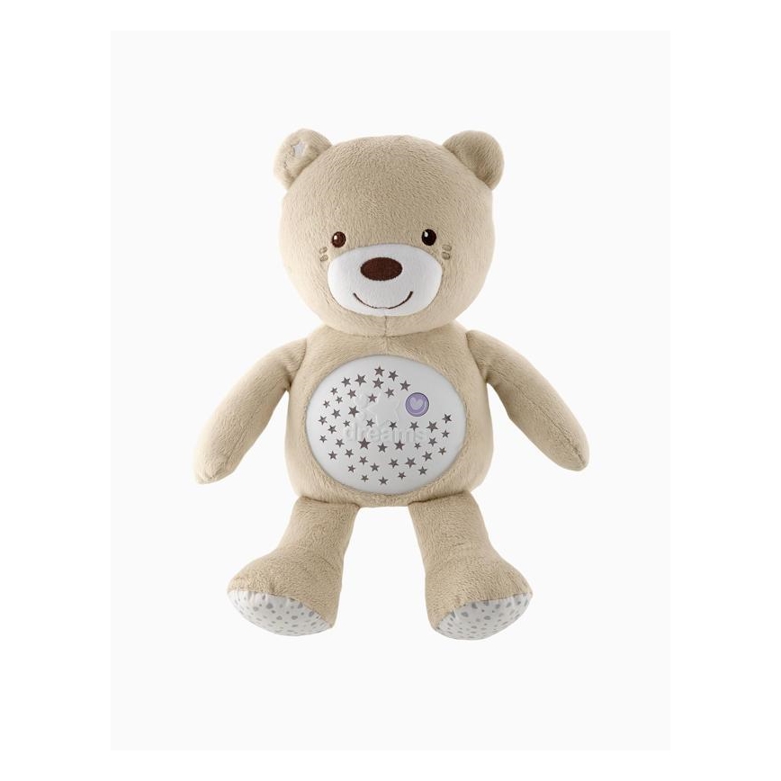 Chicco - Projektor s melódiou BABY BEAR 3xAAA béžová