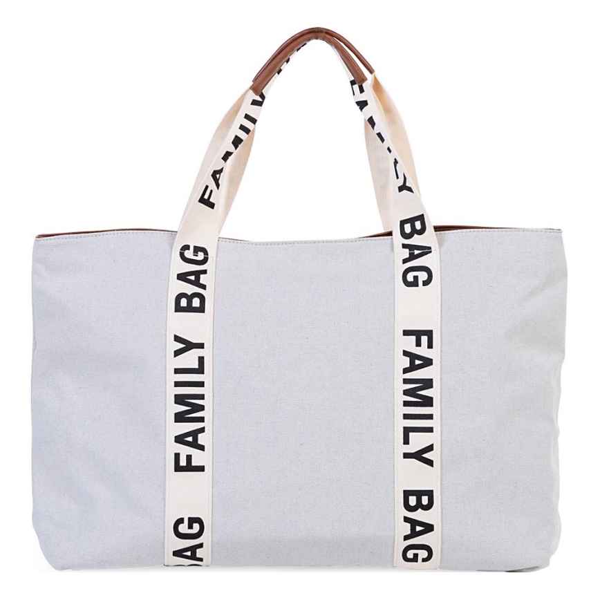 Childhome - Cestovná taška FAMILY BAG CANVAS biela