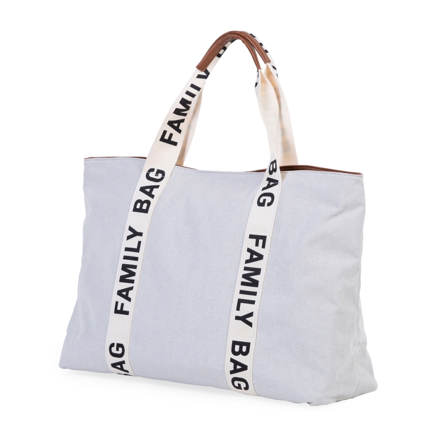 Childhome - Cestovná taška FAMILY BAG CANVAS biela