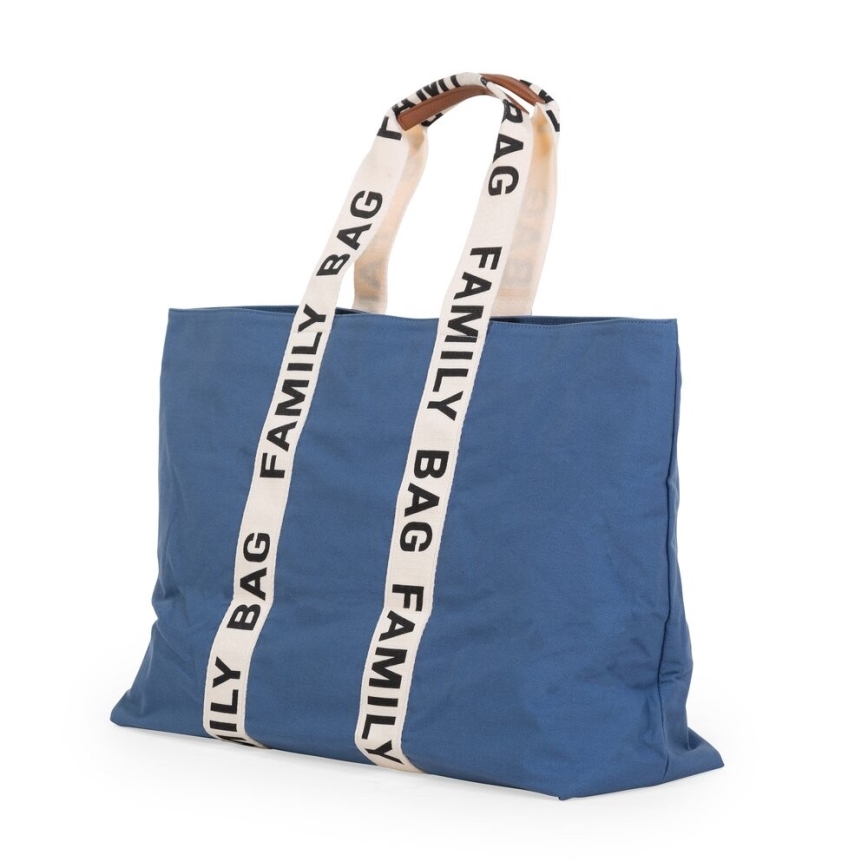 Childhome - Cestovná taška FAMILY BAG CANVAS modrá