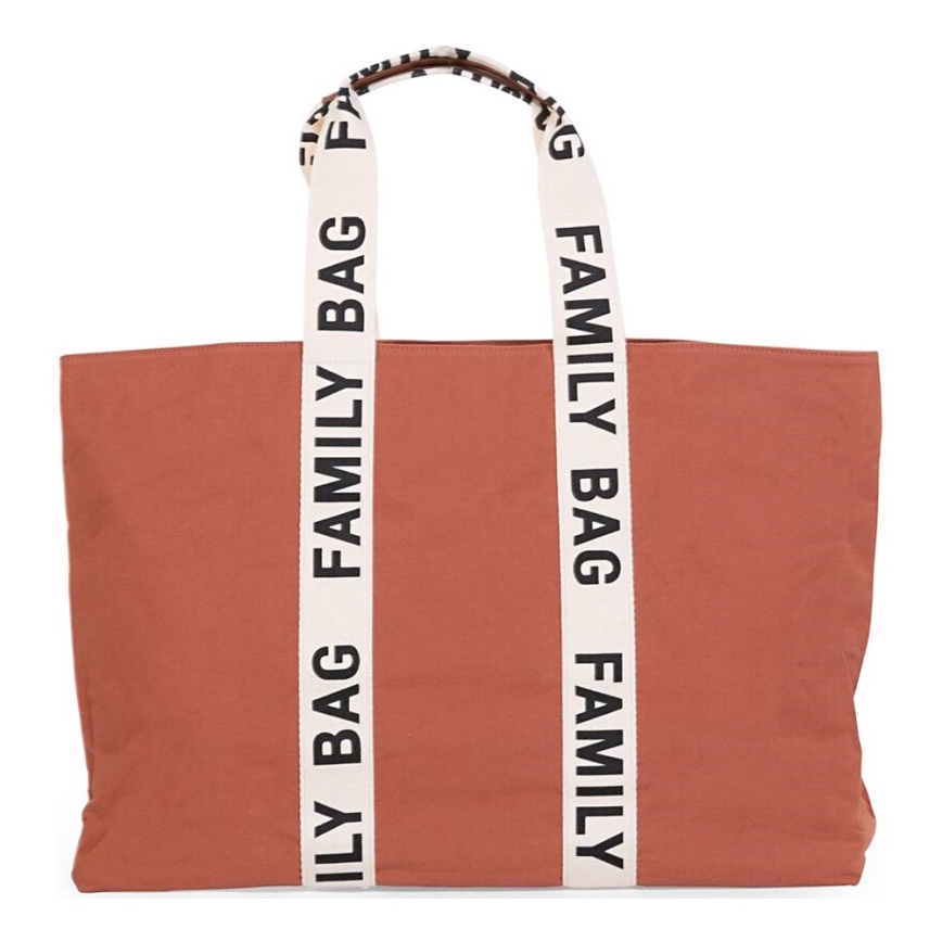 Childhome - Cestovná taška FAMILY BAG CANVAS oranžová