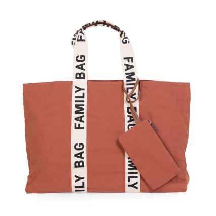Childhome - Cestovná taška FAMILY BAG CANVAS oranžová