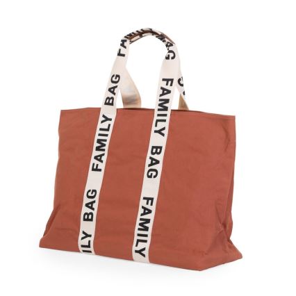 Childhome - Cestovná taška FAMILY BAG CANVAS oranžová
