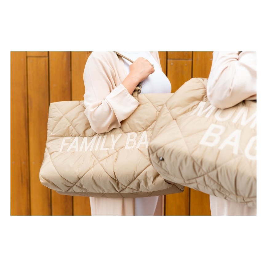 Childhome - Cestovná taška FAMILY BAG PUFFERED krémová
