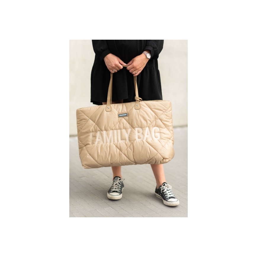 Childhome - Cestovná taška FAMILY BAG PUFFERED krémová