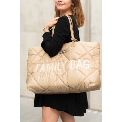 Childhome - Cestovná taška FAMILY BAG PUFFERED krémová