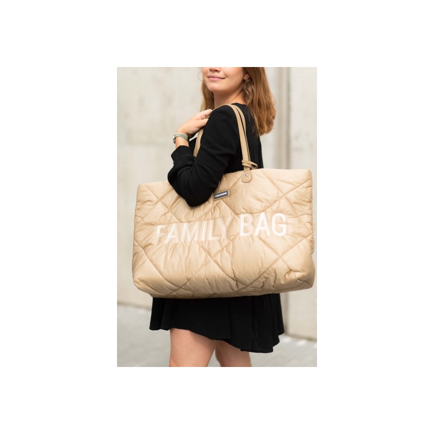 Childhome - Cestovná taška FAMILY BAG PUFFERED krémová