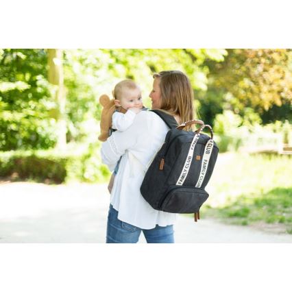 Childhome - Prebaľovací batoh FAMILY CLUB čierna