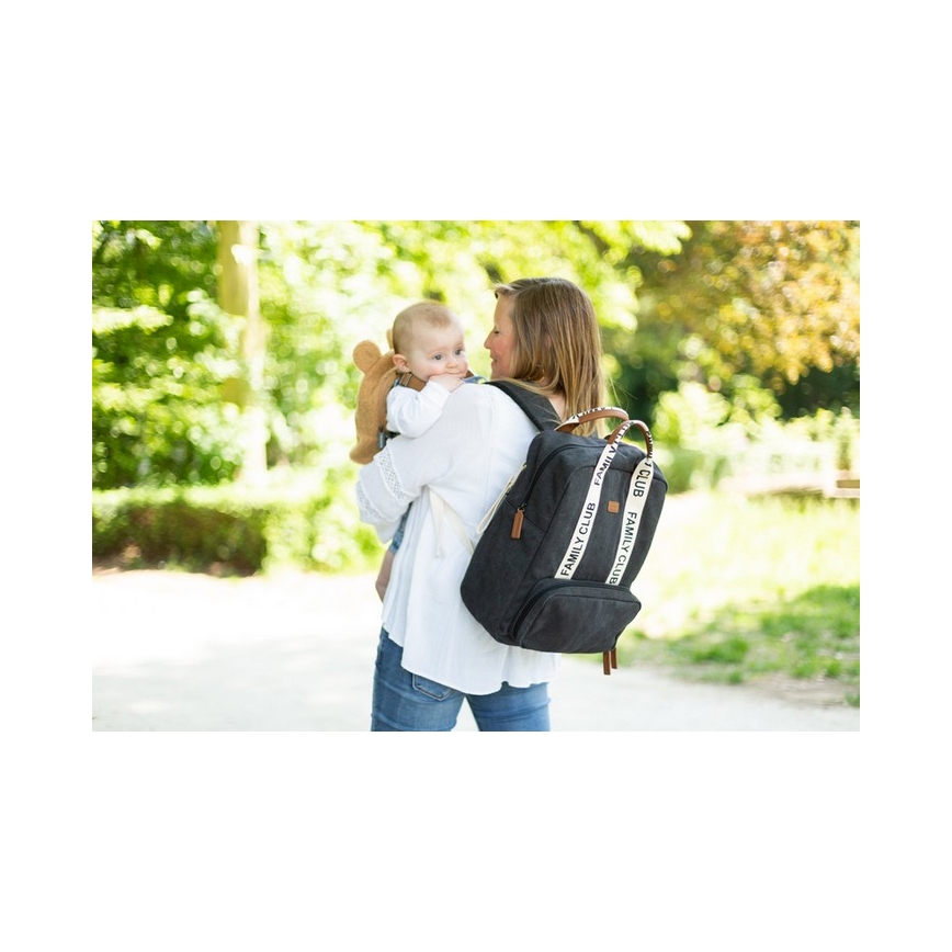 Childhome - Prebaľovací batoh FAMILY CLUB čierna