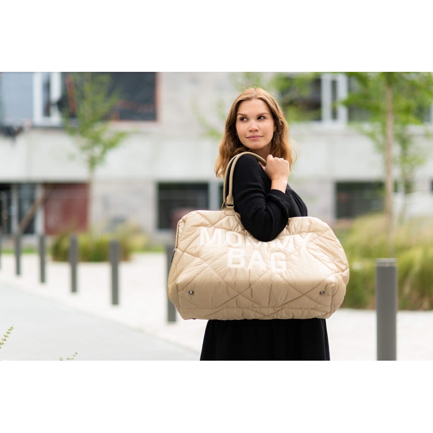 Childhome - Prebaľovacia taška MOMMY BAG PUFFERED béžová