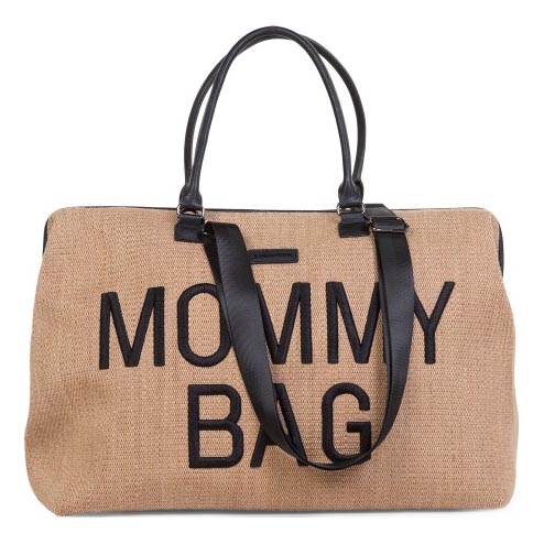Childhome - Prebaľovacia taška MOMMY BAG RAFFIA LOOK béžová