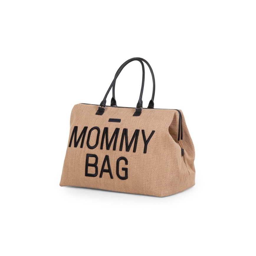 Childhome - Prebaľovacia taška MOMMY BAG RAFFIA LOOK béžová