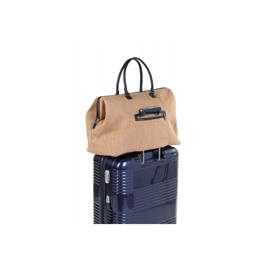 Childhome - Prebaľovacia taška MOMMY BAG RAFFIA LOOK béžová