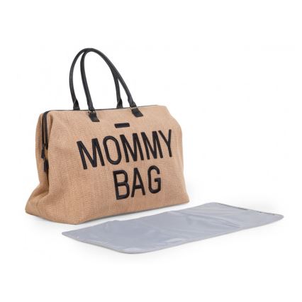 Childhome - Prebaľovacia taška MOMMY BAG RAFFIA LOOK béžová