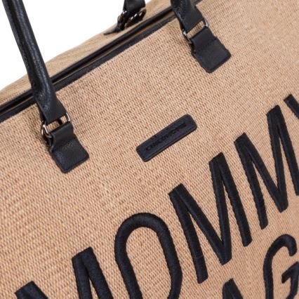 Childhome - Prebaľovacia taška MOMMY BAG RAFFIA LOOK béžová