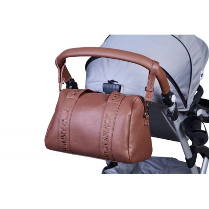 Childhome - Prebaľovacia taška MOMMY CLUB LEATHER hnedá