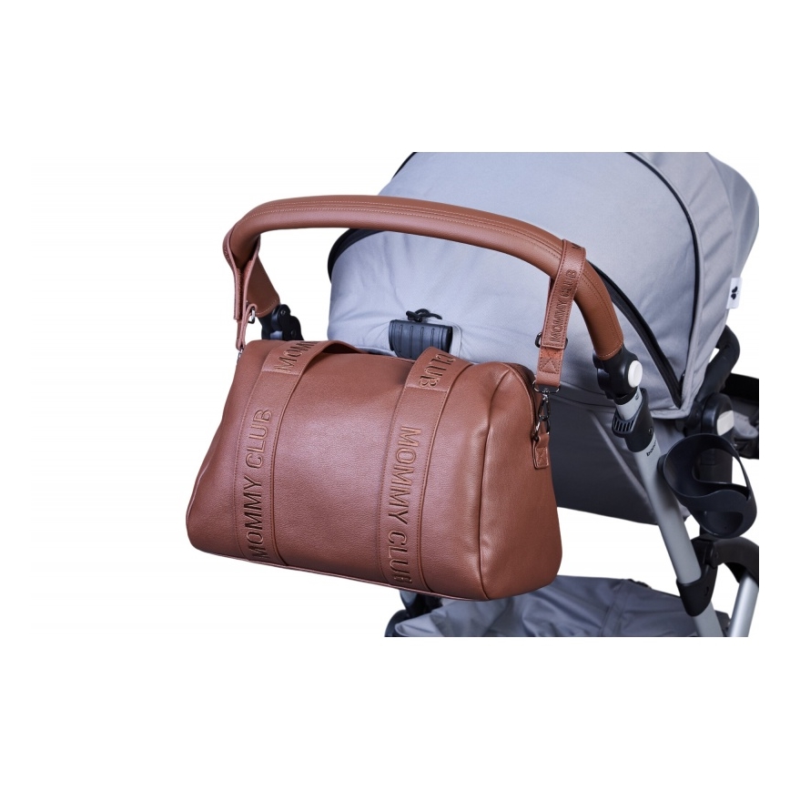 Childhome - Prebaľovacia taška MOMMY CLUB LEATHER hnedá