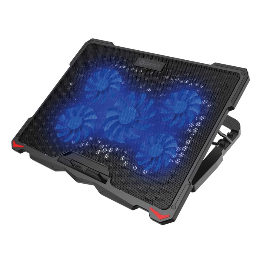 Chladiaca podložka pod notebook 5x ventilátor 2xUSB čierna