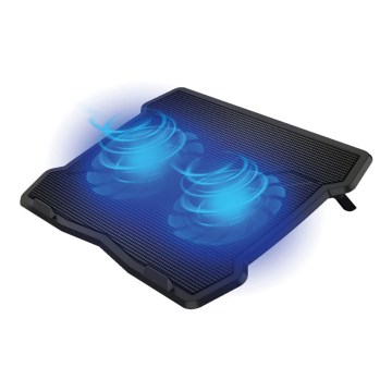 Chladiaca podložka pre notebook 2x ventilátor 2xUSB čierna