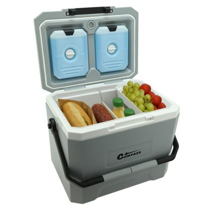 Chladiaci box s chladiacou vložkou 16 l šedý
