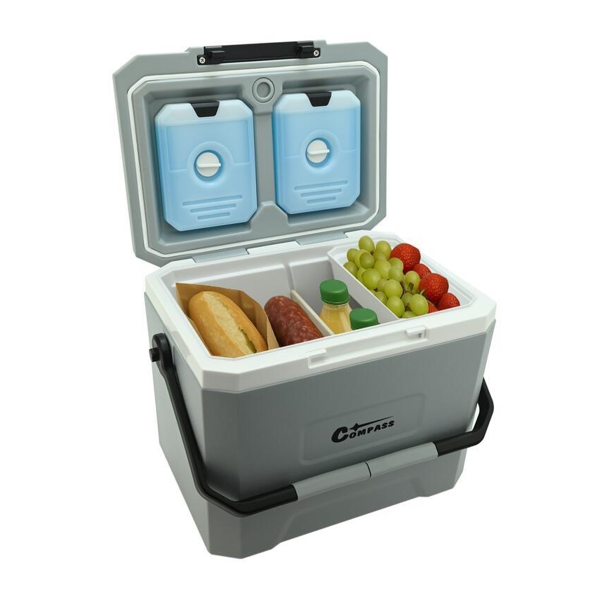 Chladiaci box s chladiacou vložkou 16 l šedý