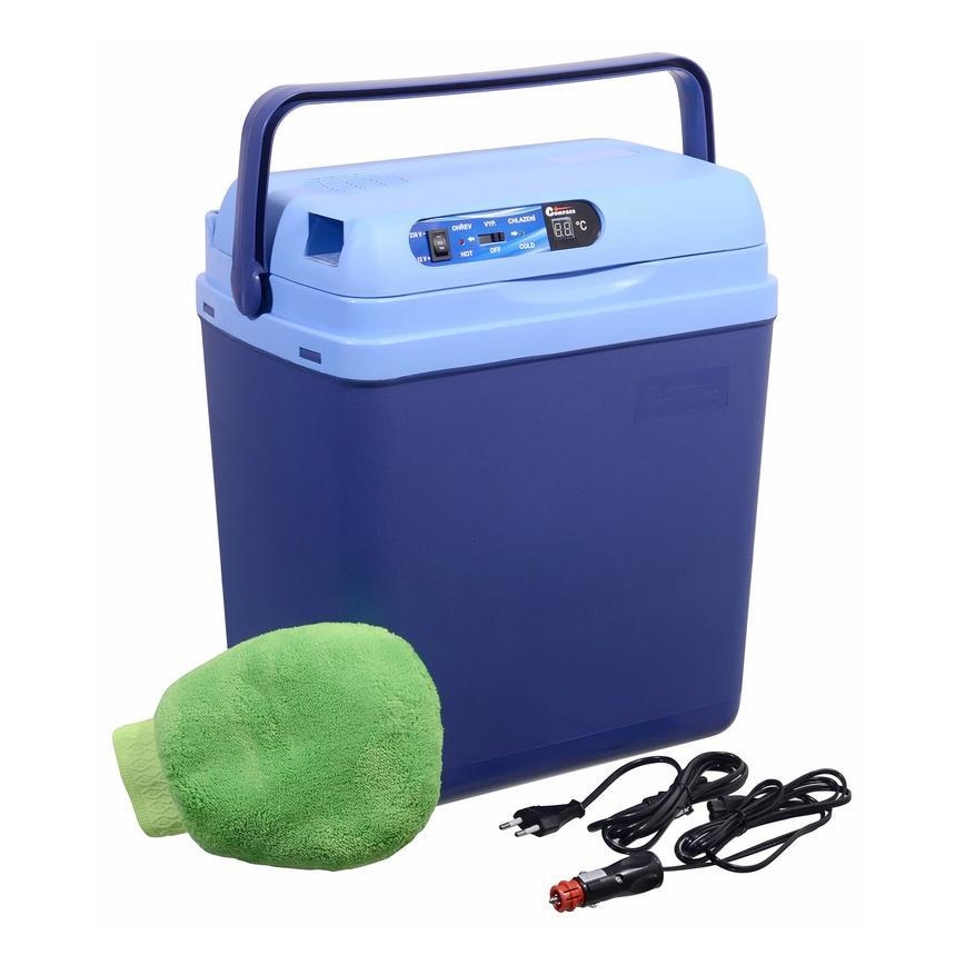 Chladiaci box s displejom 48W/230/12V 25 l modrý