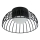 Čierne stropné LED svietidlo BETSY LED/12W/230V pr. 25 cm