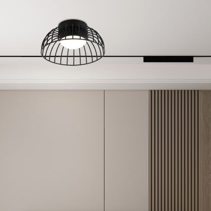 Čierne stropné LED svietidlo BETSY LED/12W/230V pr. 25 cm