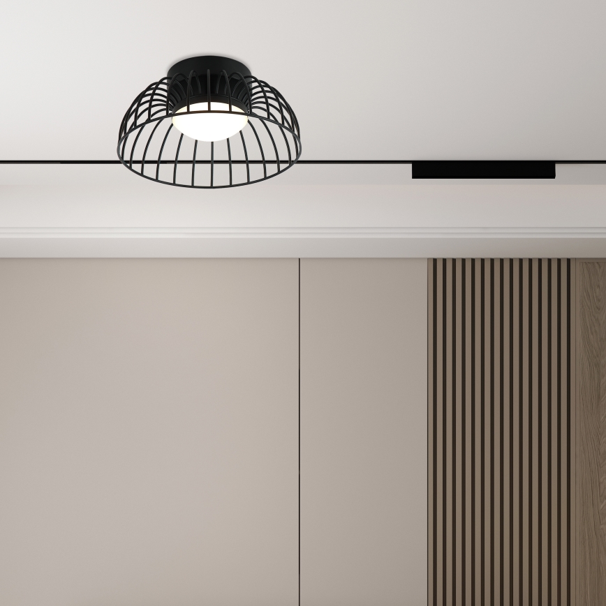 Čierne stropné LED svietidlo BETSY LED/12W/230V pr. 25 cm