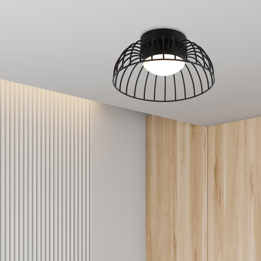 Čierne stropné LED svietidlo BETSY LED/12W/230V pr. 25 cm