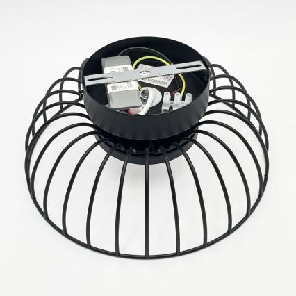 Čierne stropné LED svietidlo BETSY LED/12W/230V pr. 25 cm