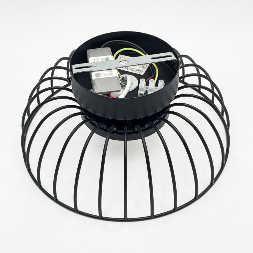 Čierne stropné LED svietidlo BETSY LED/12W/230V pr. 25 cm