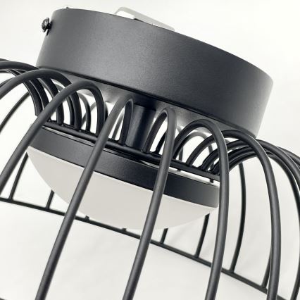 Čierne stropné LED svietidlo BETSY LED/12W/230V pr. 25 cm